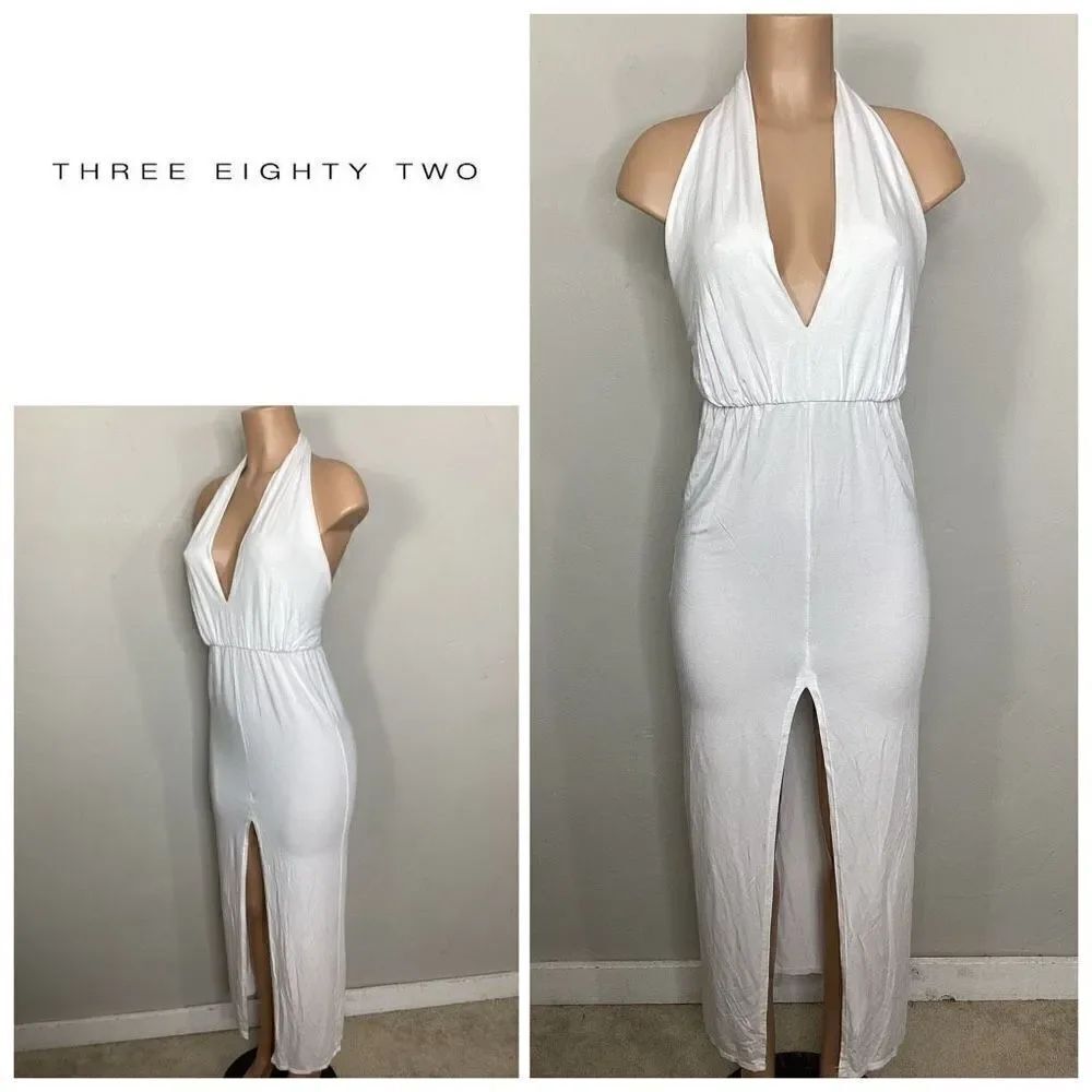 New white halter coverup/dress. Small. Retails $168